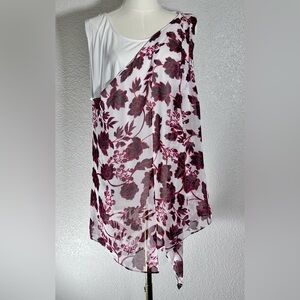 Slim Factor Red Floral Blouse